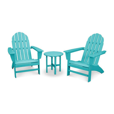 POLYWOOD Vineyard 3-Piece Adirondack Set - Aruba